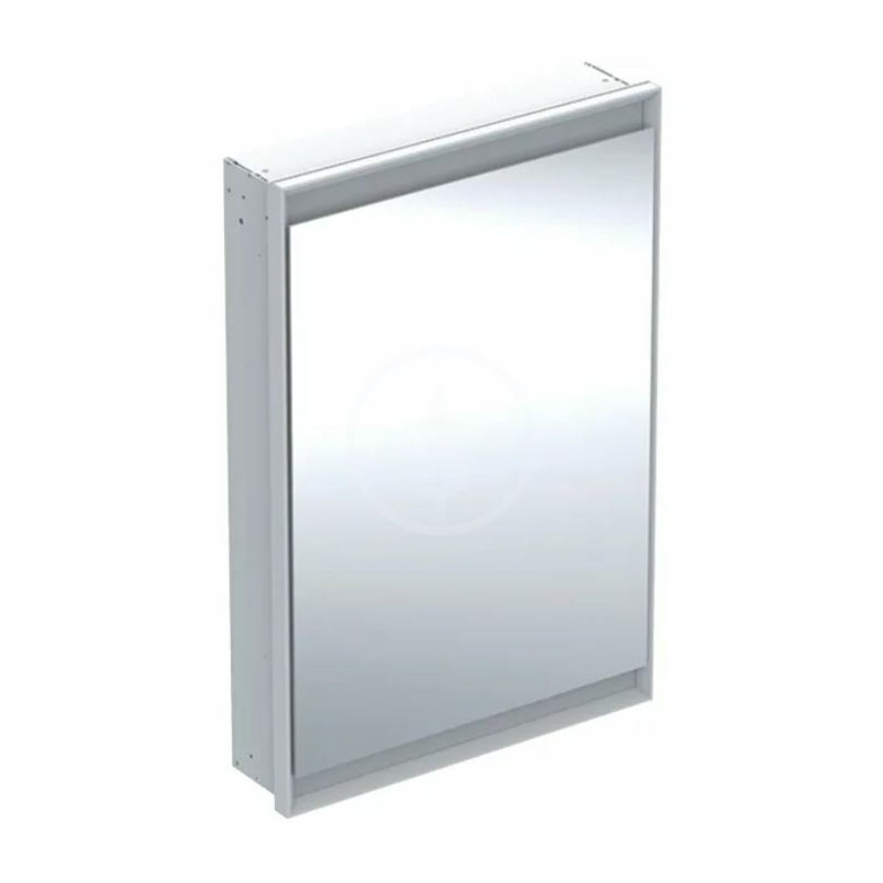 Geberit Zrkadlová skrinka s LED osvetlením, 600x900x150 mm, pánty vpravo, vstavaná, hliník 505.801.00.1