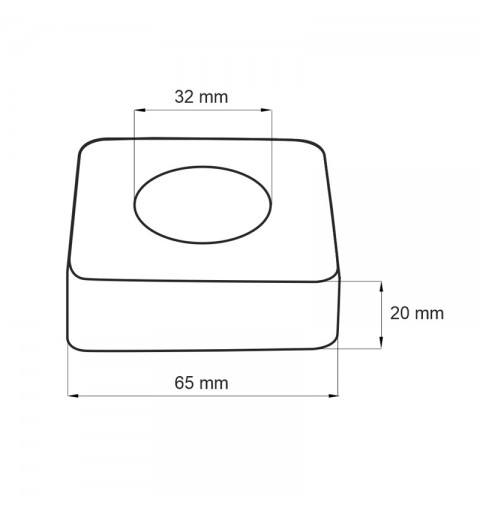 Mereo Kryt pro sifón umývadlový hranatý, celokovový s prevlečnou maticou, chróm. mosadz, 5/4"x ø 32 mm CH13K