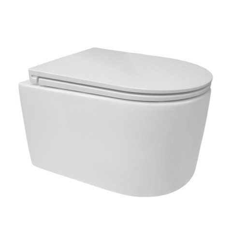 Mereo WC závesné kapotované, RIMLESS, 495x360x370, keramické, vr. sedátka CSS113S VSD84S1