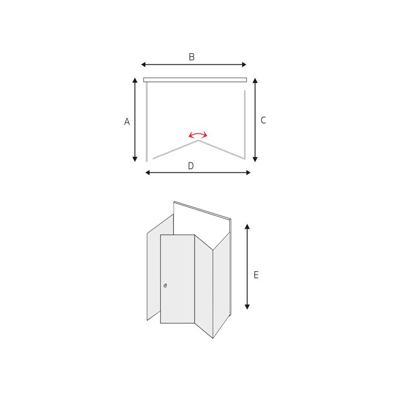 Mereo Sprchový kút, LIMA, štvorec, 80x80x80x190 cm, chróm ALU, sklo Point CK86212K