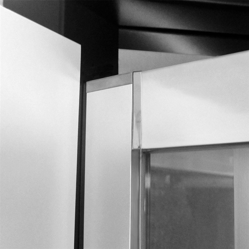 Mereo Sprchové dvere LIMA, zalamovacie, 90x190 cm, chróm ALU, sklo číre 6 mm CK80123K