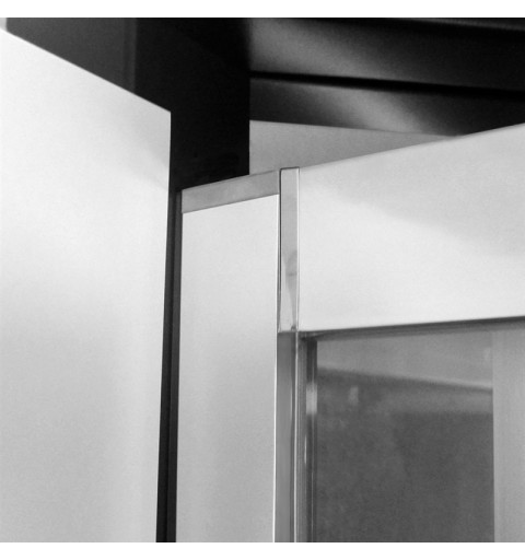 Mereo Sprchové dvere LIMA, zalamovacie, 90x190 cm, chróm ALU, sklo číre 6 mm CK80123K