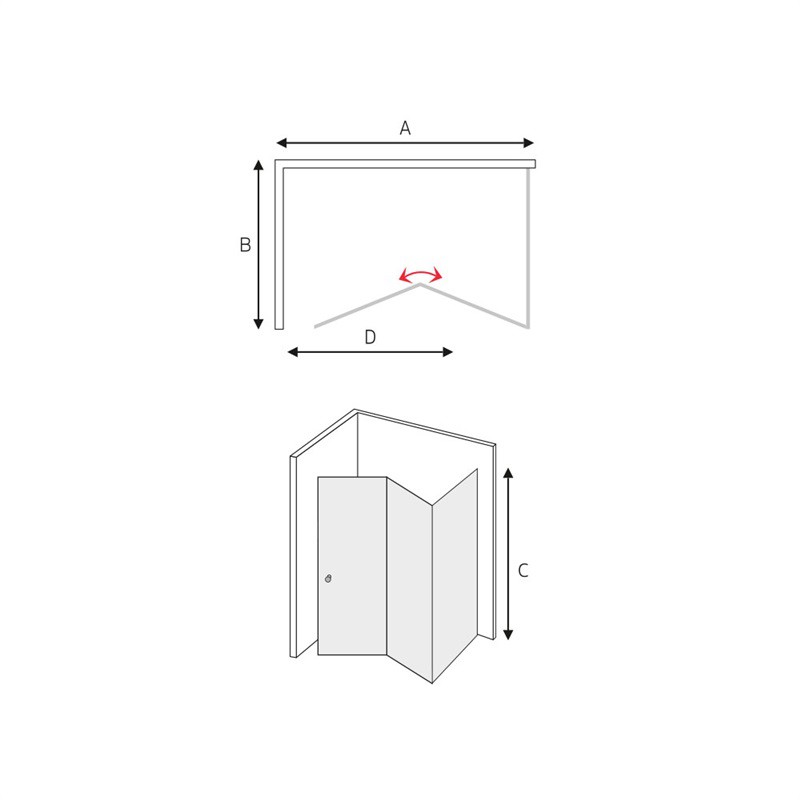 Mereo Sprchový kút, LIMA, štvorec, 80 x 80 cm, chróm ALU, sklo číre CK86113K