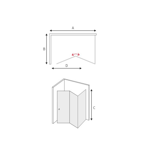 Mereo Sprchový kút, LIMA, štvorec, 90 x 90 cm, chróm ALU, sklo číre CK86123K