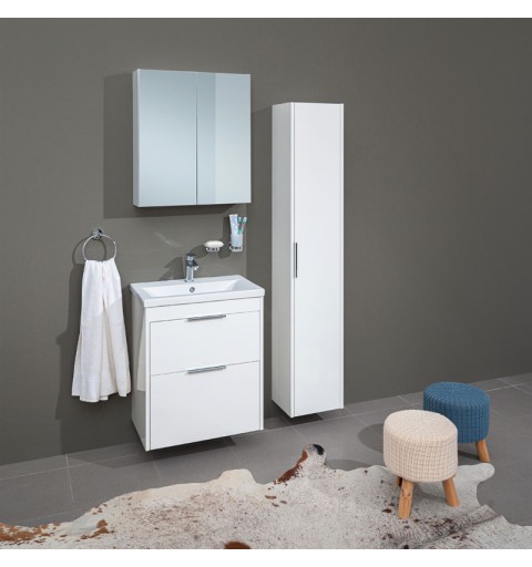 Mereo Vigo, kúpeľňová skrinka s keramickým umývadlom 80 cm, biela CN312