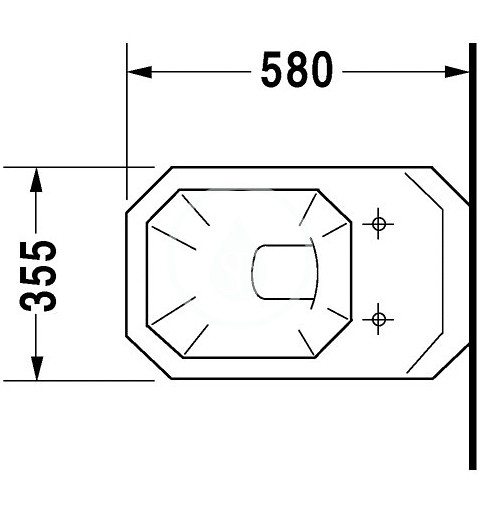 Duravit Závesný klozet, 355 mm x 580 mm, biely – klozet 0182090000