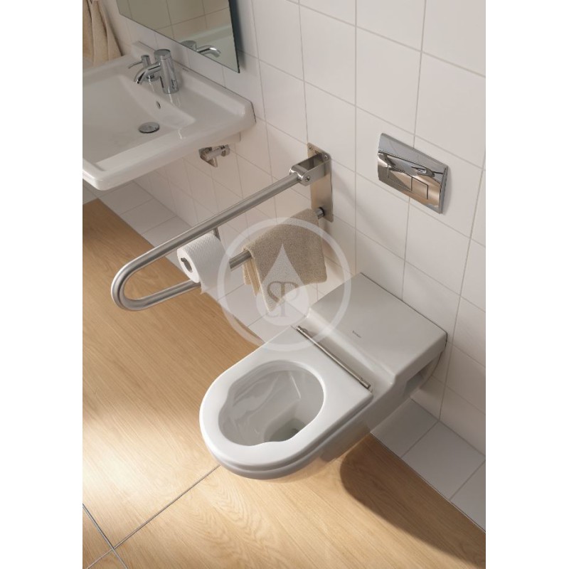 Duravit Závesné WC, bezbariérové, s WonderGliss, biela 22030900001
