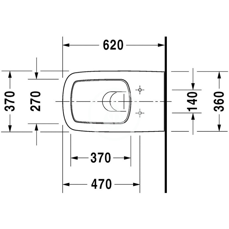 Duravit Závesné WC Compact, biela 2537090000