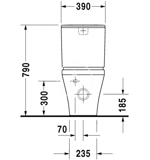 Duravit Splachovacia nádrž 390x170 mm, pripojenie vpravo/vľavo, s WonderGliss, biela 09350000051