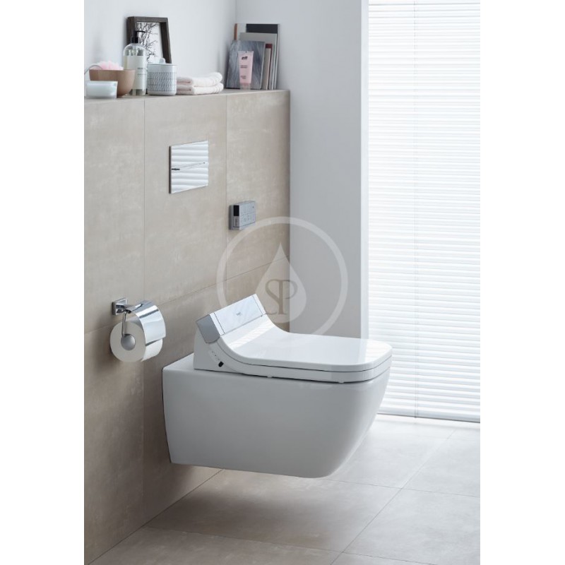 Duravit Závesné WC na bidetovú dosku SensoWash, Rimless, s HygieneGlaze, biela 2550592000