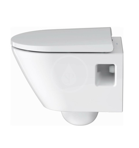 Duravit Závesné WC Compact, s doskou Rimless, biela 45870900A1