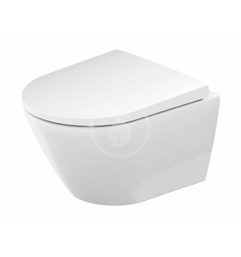 Duravit Závesné WC s doskou SoftClose, Rimless, biela 45880900A1