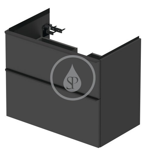 Duravit Umývadlová skrinka 784x625x452 mm, 2 zásuvky, graphite matt DE435504949