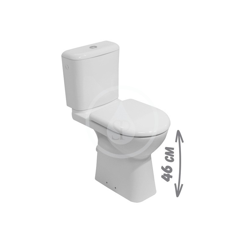 Jika WC kombi misa, bezbariérová, vodorovný odpad, biela H8236180000001