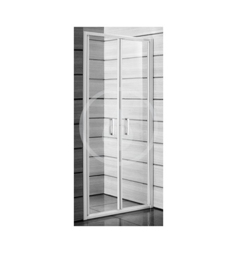 Jika Sprchové dvere dvojkrídlové, 900x1900 mm, biela/sklo transparentné H2563820006681