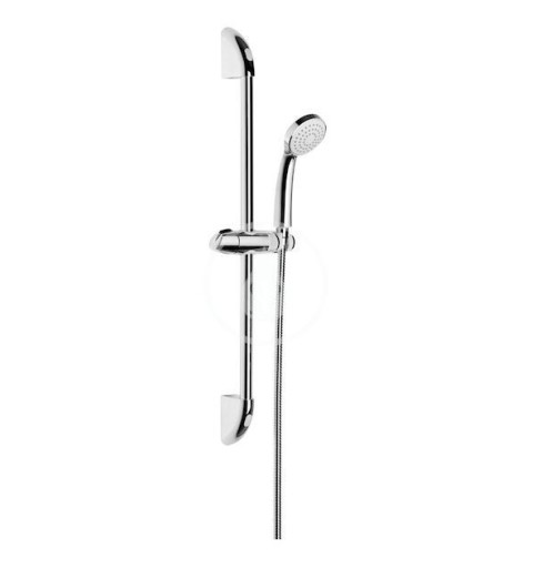 Jika Sprchová súprava, chróm – ručná sprcha 1 funkcia, sprchová hadica z nehrdzavejúcej ocele, sprchová tyč 60 cm H3651R00043711