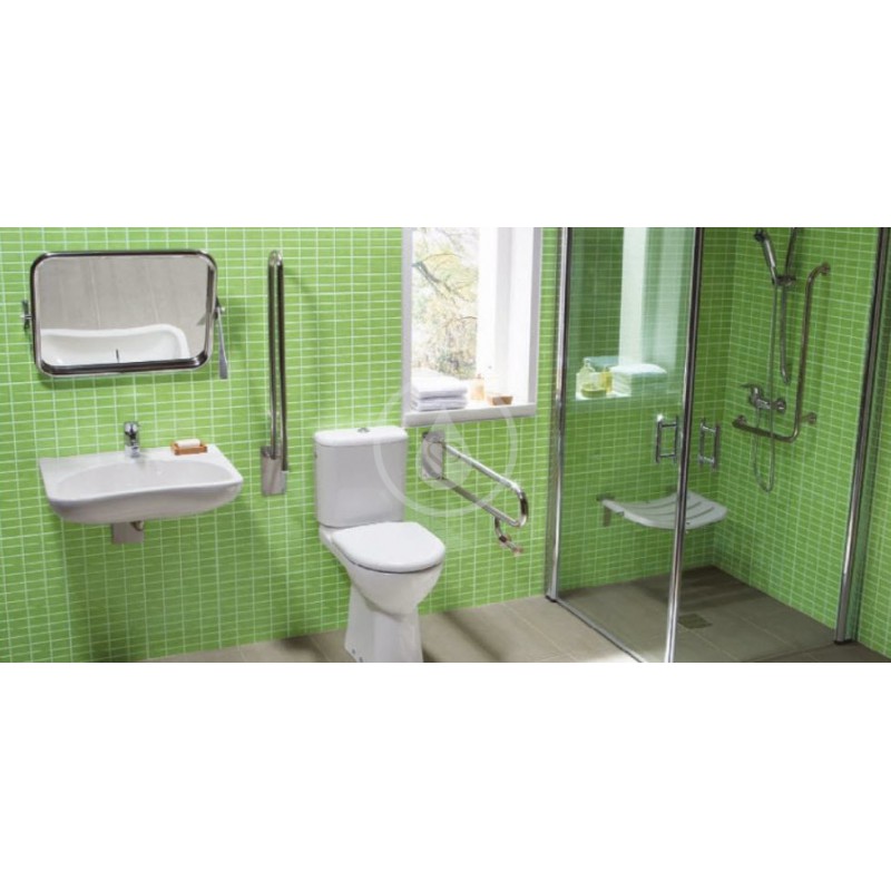 Jika Držadlo toaletné, 550 mm, závesné, sklopné, ukotvené v stene, biele H3897150000001