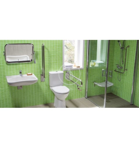 Jika Držadlo toaletné, 550 mm, závesné, sklopné, ukotvené v stene, biele H3897150000001