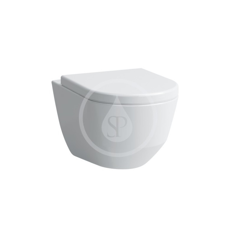 Laufen Závesné WC Compact, 490x360 mm, Rimless, s LCC, biela H8209654000001
