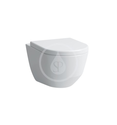 Laufen Závesné WC Compact, 490x360 mm, Rimless, s LCC, biela H8209654000001