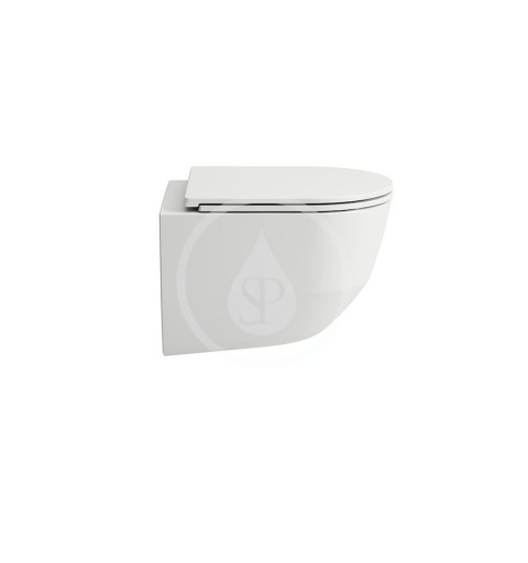 Laufen Závesné WC Compact s doskou SLIM, sklápaním SoftClose, Rimless, biela H8669550000001