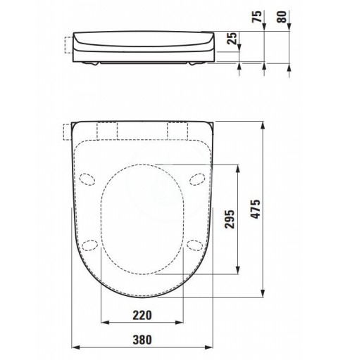 Laufen WC doska, sklápanie SoftClose, matná biela H8916917570001