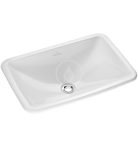 Villeroy & Boch Bezotvorové umývadlo s prepadom, 675 mm x 450 mm, biele – umývadlo, s prepadom 61452001