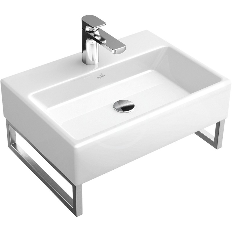 Villeroy & Boch Umývadlo, 600 mm x 420 mm, biele – jednootvorové umývadlo, s prepadom 51336001