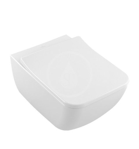 Villeroy & Boch Závesné WC, DirectFlush, CeramicPlus, alpská biela 4611R0R1