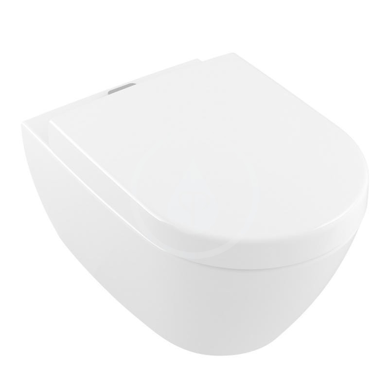 Villeroy & Boch Závesné WC, hlboké splachovanie, Aquareduct, DirectFlush, s CeramicPlus, alpská biela 5614A1R1