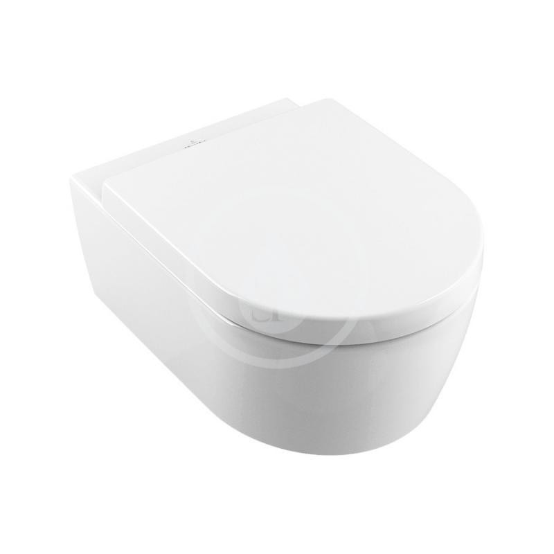 Villeroy & Boch Závesné WC so sedadlom SoftClosing, DirectFlush, CeramicPlus, Stone White 5656HRRW