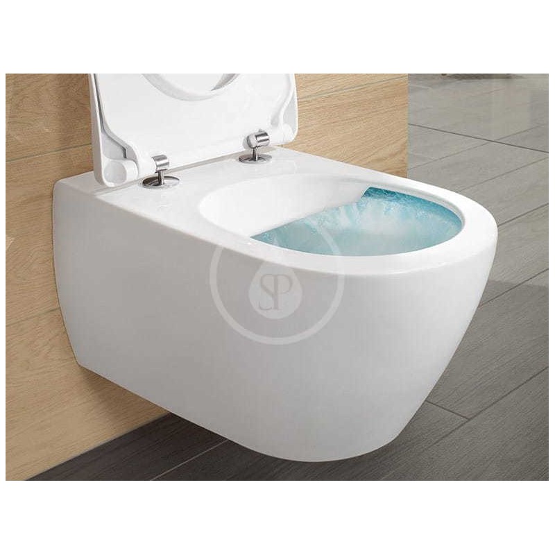 Villeroy & Boch Závesné WC, DirectFlush, AntiBac, CeramicPlus, alpská biela 5614R0T2
