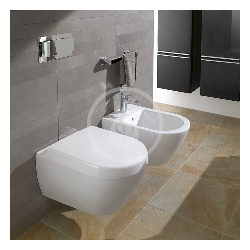 Villeroy & Boch Závesné WC, DirectFlush, CeramicPlus, alpská biela 4609R0R1