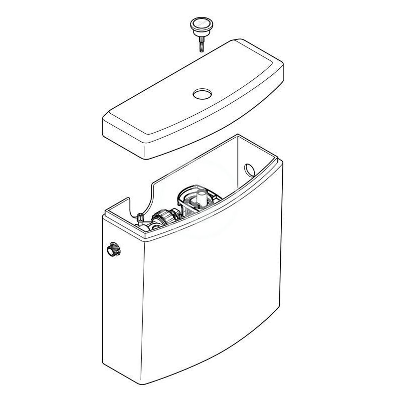 Villeroy & Boch WC nádržka kombi, zadný/bočný prívod, CeramicPlus, alpská biela 570711R1
