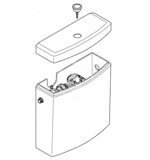 Villeroy & Boch WC nádržka kombi, zadný/bočný prívod, CeramicPlus, alpská biela 5788S1R1