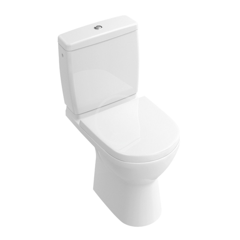 Villeroy & Boch WC kombi misa Compact, zadný odpad, DirectFlush, CeramicPlus, alpská biela 5689R0R1