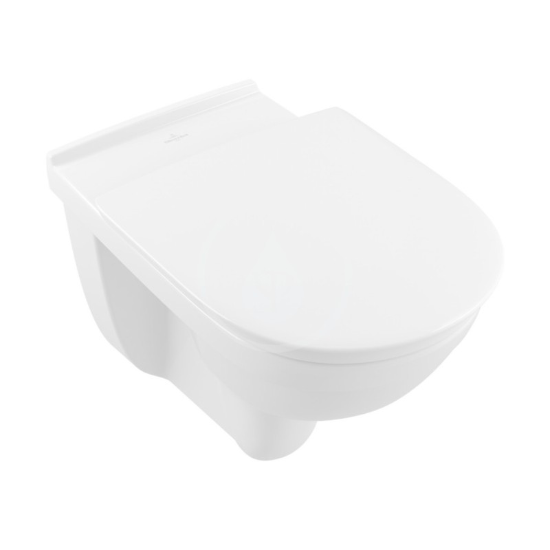 Villeroy & Boch Závesné WC bezbariérové, zadný odpad, DirectFlush, AntiBac, CeramicPlus, alpská biela 4695R0T2
