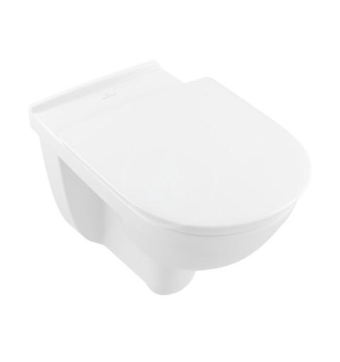 Villeroy & Boch Závesné WC bezbariérové, zadný odpad, DirectFlush, CeramicPlus, alpská biela 4695R0R1