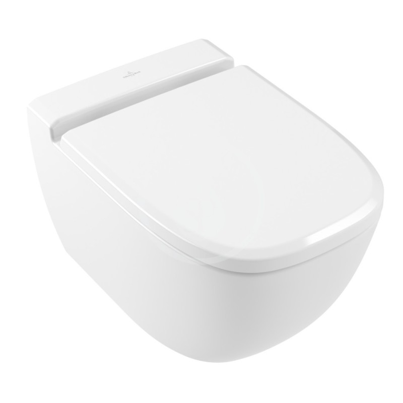 Villeroy & Boch Závesné WC, DirectFlush, CeramicPlus, Stone White 4608R0RW