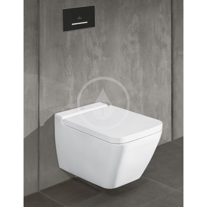 Villeroy & Boch Závesné WC, DirectFlush, CeramicPlus, Stone White 4664R0RW