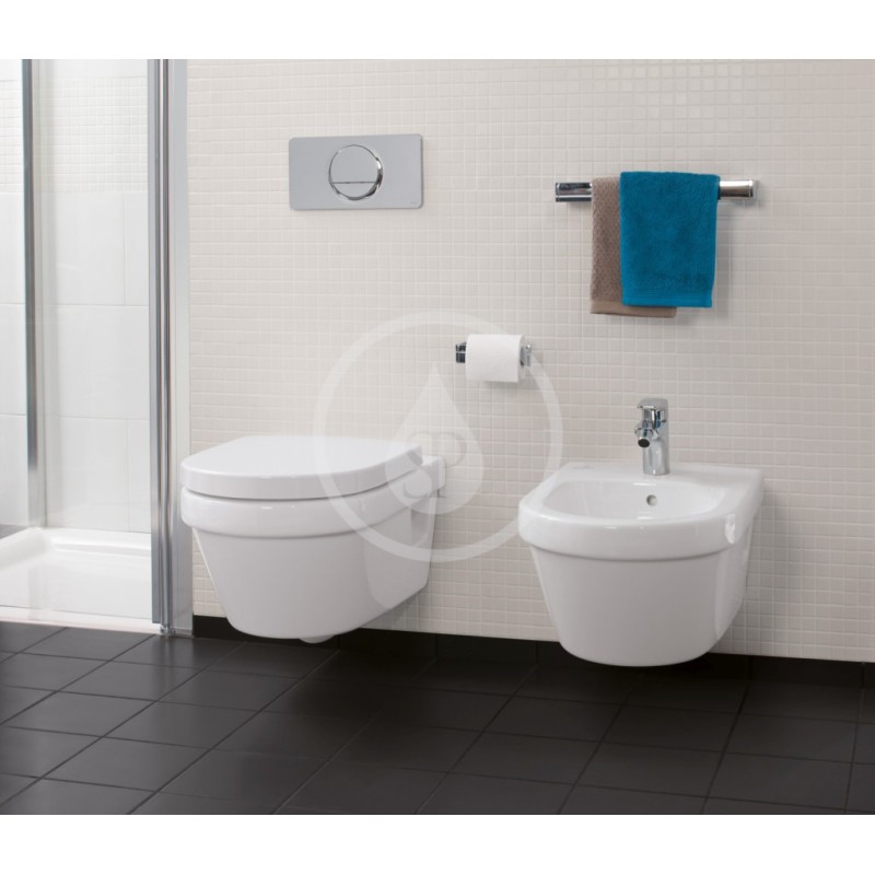 Villeroy & Boch Závesné WC, zadný odpad, DirectFlush, AntiBac, CeramicPlus, alpská biela 5684R0T2
