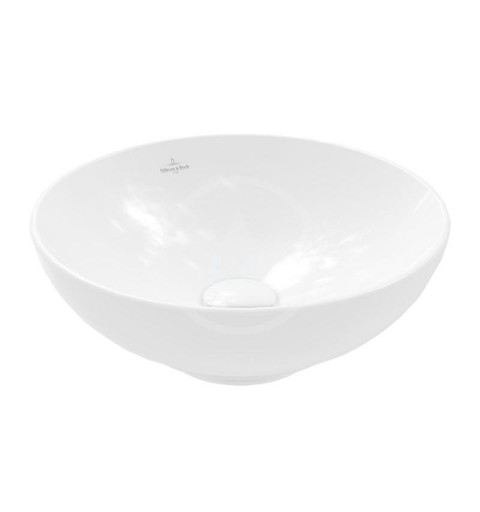 Villeroy & Boch Umývadlo na dosku, priemer 420 mm, s prepadom, alpská biela 4A460001