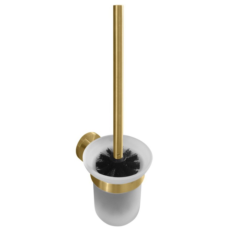 Sapho X-ROUND GOLD WC kefa nástenná, miska mliečne sklo, zlatá