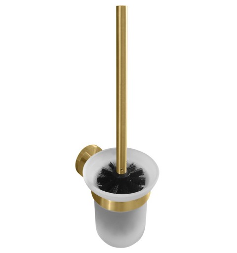 Sapho X-ROUND GOLD WC kefa nástenná, miska mliečne sklo, zlatá