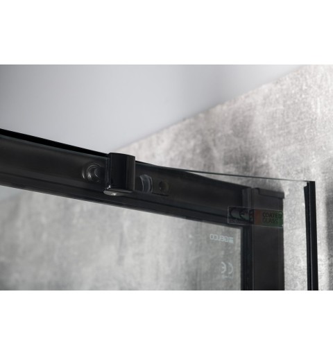 Gelco SIGMA SIMPLY BLACK štvrťkruhová sprchová zástena 800x800mm, R550, číre sklo
