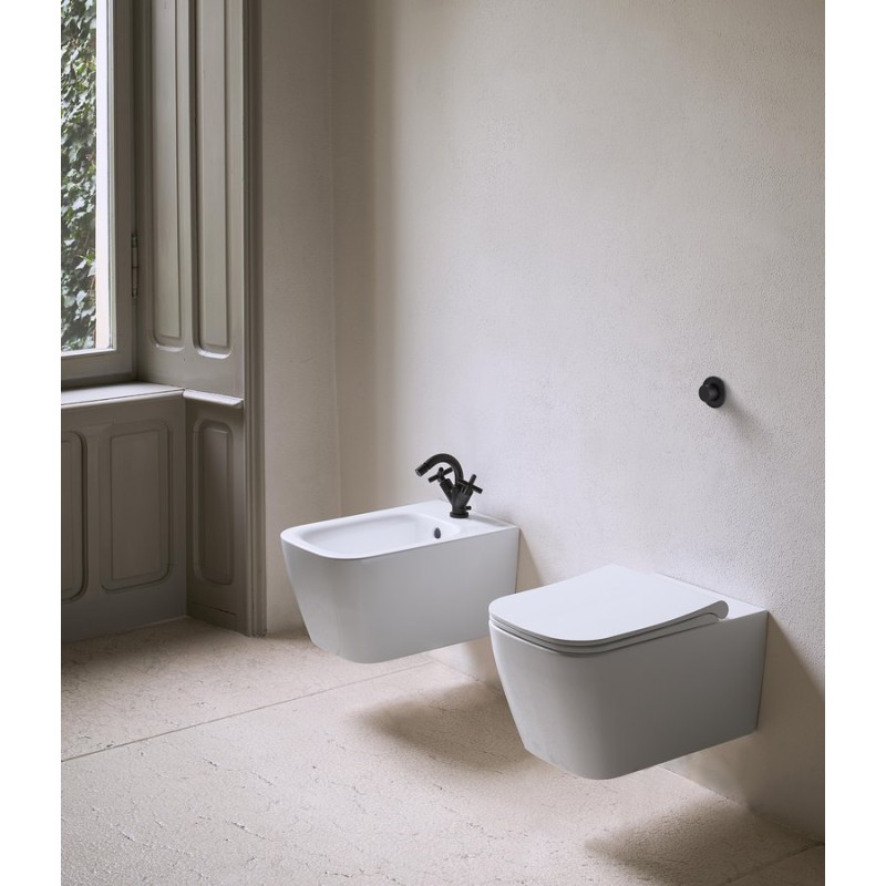 GSI NUBES závesná WC misa, Swirlflush, 55x35 cm, biela ExtraGlaze