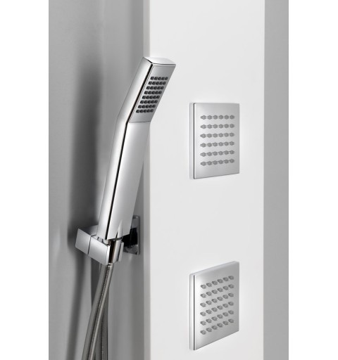 Polysan SPIRIT SQUARE sprchový panel s termostat. batériou 250x1550mm, nástenný, biela
