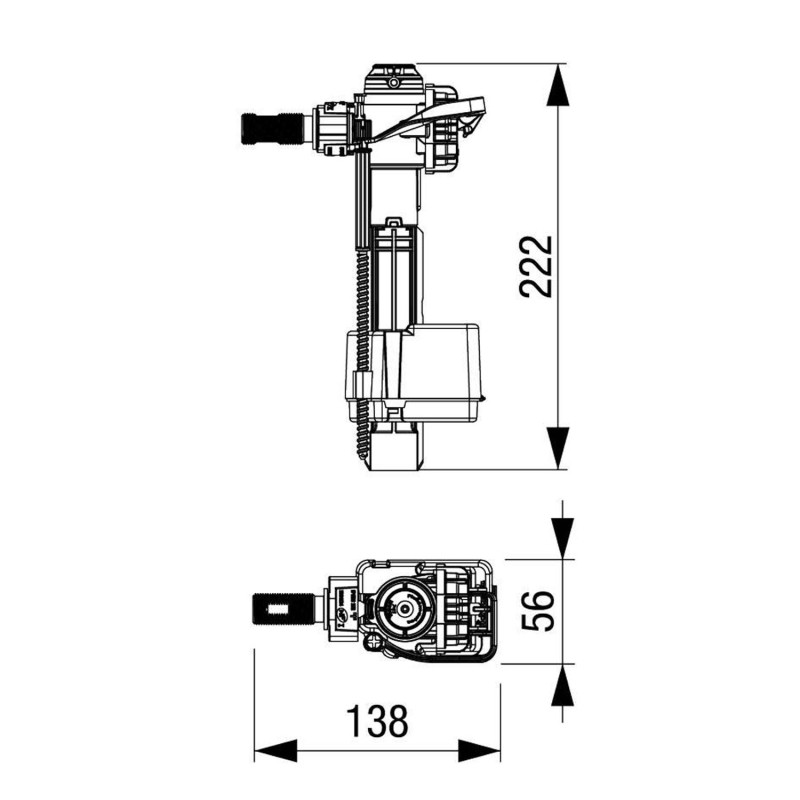 FLUIDMASTER FLUIDMASTER napúšťací ventil, bočný prívod  1/2"