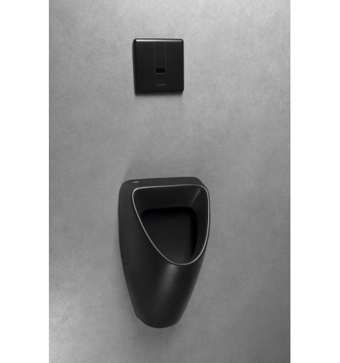 Bruckner SCHWARN BLACK keramický urinál, zadný prívod, zadný odpad, čierny