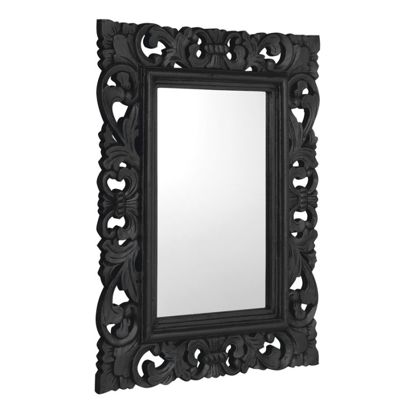 Sapho SAMBLUNG zrkadlo v ráme, 60x80cm, čierna